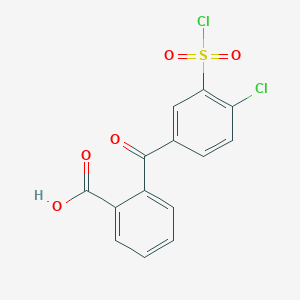 molecular formula C14H8Cl2O5S B031002 2-(4-Chloro-3-(chlorosulfonyl)benzoyl)benzoic acid CAS No. 68592-12-1