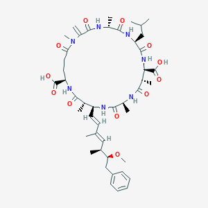 molecular formula C46H67N7O12 B031003 Microcystin-LA CAS No. 96180-79-9