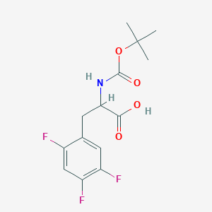 molecular formula C14H16F3NO4 B3100335 Boc-D-2,4,5-trifluorophenylalanine CAS No. 1367740-01-9