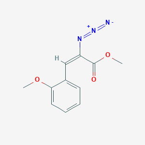 molecular formula C11H11N3O3 B3100370 Methyl (E)-2-azido-3-(2-methoxyphenyl)prop-2-enoate CAS No. 136818-44-5