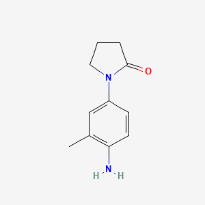 molecular formula C11H14N2O B3100422 1-(4-Amino-3-methylphenyl)pyrrolidin-2-one CAS No. 13691-27-5