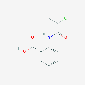 molecular formula C10H10ClNO3 B3100557 2-[(2-Chloropropanoyl)amino]benzoic acid CAS No. 137225-33-3