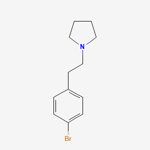 molecular formula C12H16BrN B3100659 1-(4-Bromophenethyl)pyrrolidine CAS No. 13734-70-8