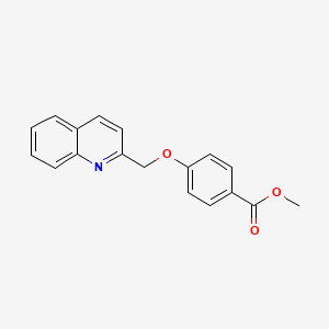 molecular formula C18H15NO3 B3100683 Methyl 4-(2-quinolinylmethoxy)benzoate CAS No. 137426-86-9