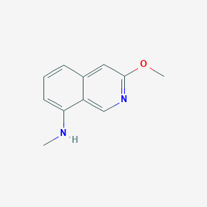 molecular formula C11H12N2O B3100725 3-Methoxy-N-methylisoquinolin-8-amine CAS No. 1374651-75-8