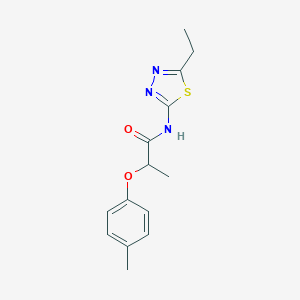 molecular formula C14H17N3O2S B310073 N-(5-ethyl-1,3,4-thiadiazol-2-yl)-2-(4-methylphenoxy)propanamide 