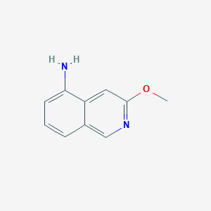 molecular formula C10H10N2O B3100748 3-Methoxyisoquinolin-5-amine CAS No. 1374652-73-9