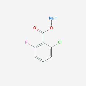 molecular formula C7H3ClFNaO2 B3101003 Sodium 2-chloro-6-fluorobenzoate CAS No. 1382106-10-6