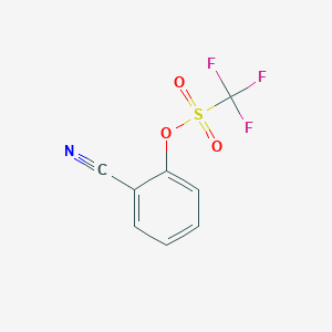 molecular formula C8H4F3NO3S B3101026 2-Cyanophenyl trifluoromethanesulfonate CAS No. 138313-23-2