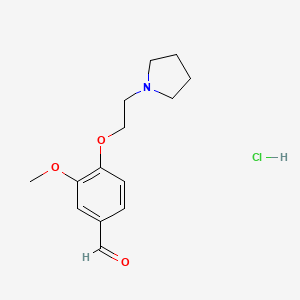 3-Methoxy-4-[2-(1-pyrrolidinyl)ethoxy]benzaldehyde hydrochloride