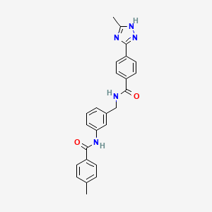 Benzamide, N-[[3-[(4-methylbenzoyl)amino]phenyl]methyl]-4-(3-methyl-1H-1,2,4-triazol-5-yl)-