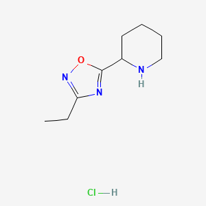 2-(3-Ethyl-1,2,4-oxadiazol-5-yl)piperidine hydrochloride