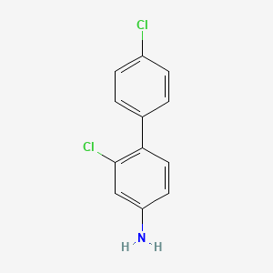 molecular formula C12H9Cl2N B3101166 3-Chloro-4-(4-chlorophenyl)benzenamine CAS No. 138588-57-5