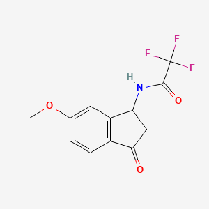 2,2,2-trifluoro-N-(6-methoxy-3-oxo-2,3-dihydro-1H-inden-1-yl)acetamide