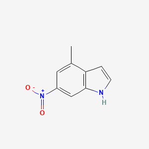 molecular formula C9H8N2O2 B3101353 4-Methyl-6-nitro-1H-indole CAS No. 139121-49-6