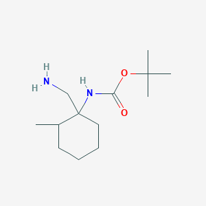 molecular formula C13H26N2O2 B3101450 tert-Butyl N-[1-(aminomethyl)-2-methylcyclohexyl]carbamate CAS No. 1392491-66-5