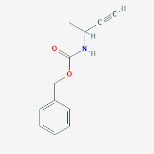 molecular formula C12H13NO2 B3101483 Benzyl but-3-yn-2-ylcarbamate CAS No. 1393576-61-8