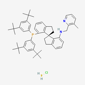 molecular formula C52H67ClIrN2P B3101593 Chlorodihydrido{(R)-(+)-7-Bis(3,5-di-t-butylphenyl)phosphino-7'-[(3-methylpyridine-2-ylmethyl)amino]-2,2',3,3'-tetrahydro-1,1'-spirobiindane}iridium(III) CAS No. 1396201-63-0