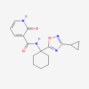 molecular formula C17H20N4O3 B3101633 N-[1-(3-cyclopropyl-1,2,4-oxadiazol-5-yl)cyclohexyl]-2-hydroxynicotinamide CAS No. 1396860-05-1