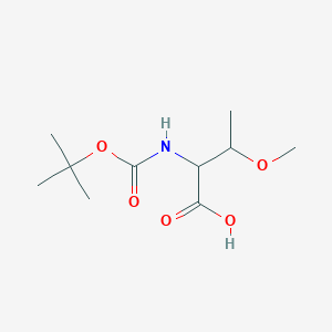 molecular formula C10H19NO5 B3101688 Boc-2-amino-3-methoxybutanoic acid CAS No. 1396972-31-8