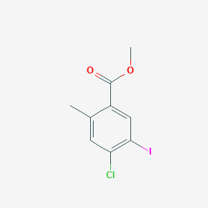 molecular formula C9H8ClIO2 B3101748 Methyl 4-chloro-5-iodo-2-methylbenzoate CAS No. 1399182-04-7