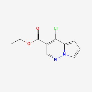 molecular formula C10H9ClN2O2 B3101762 Ethyl 4-chloropyrrolo[1,2-B]pyridazine-3-carboxylate CAS No. 1400688-74-5