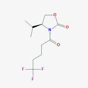molecular formula C11H16F3NO3 B3101784 (S)-4-Isopropyl-3-(5,5,5-trifluoropentanoyl)oxazolidin-2-one CAS No. 1401067-00-2