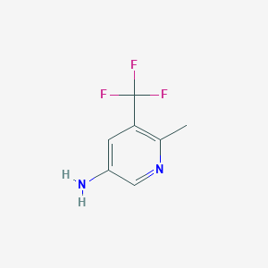 molecular formula C7H7F3N2 B3101845 6-Methyl-5-(trifluoromethyl)pyridin-3-amine CAS No. 1402664-67-8