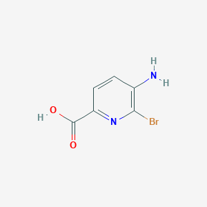 molecular formula C6H5BrN2O2 B3101848 5-Amino-6-bromopyridine-2-carboxylic acid CAS No. 1402672-55-2