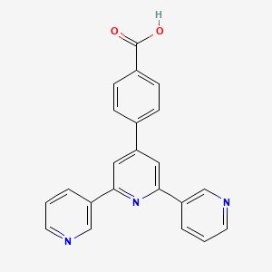 molecular formula C22H15N3O2 B3102111 4-(2,6-dipyridin-3-ylpyridin-4-yl)benzoic acid CAS No. 1415258-35-3
