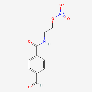 molecular formula C10H10N2O5 B3102122 Ald-Ph-amido-C2-nitrate 