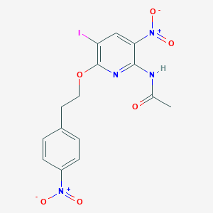 N-(5-iodo-3-nitro-6-(4-nitrophenethoxy)pyridin-2-yl)acetamide