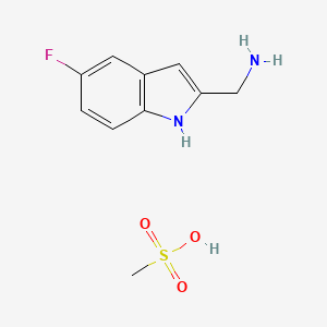 [(5-Fluoro-1H-indol-2-yl)methyl]amine methanesulfonate