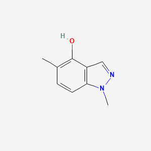 molecular formula C9H10N2O B3102341 1,5-Dimethyl-1H-indazol-4-ol CAS No. 1416714-14-1