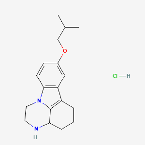 molecular formula C18H25ClN2O B3102370 8-Isobutoxy-2,3,3a,4,5,6-hexahydro-1H-pyrazino-[3,2,1-jk]carbazole hydrochloride CAS No. 141682-00-0