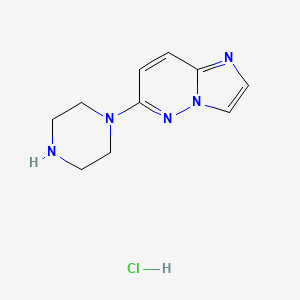 molecular formula C10H14ClN5 B3102374 6-Piperazin-1-ylimidazo[1,2-B]pyridazine hydrochloride CAS No. 1417356-31-0