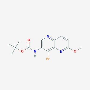 tert-Butyl (4-bromo-6-methoxy-1,5-naphthyridin-3-yl)carbamate