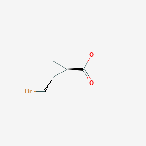 molecular formula C6H9BrO2 B3102391 trans-Methyl 2-(bromomethyl)cyclopropanecarboxylate CAS No. 1417556-35-4
