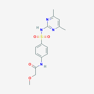 molecular formula C15H18N4O4S B310257 N-[4-[(4,6-dimethylpyrimidin-2-yl)sulfamoyl]phenyl]-2-methoxyacetamide 