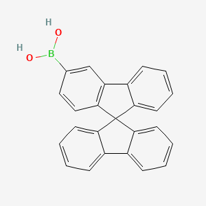 molecular formula C25H17BO2 B3102673 9,9'-Spirobi[fluoren]-3-ylboronic acid CAS No. 1421789-04-9