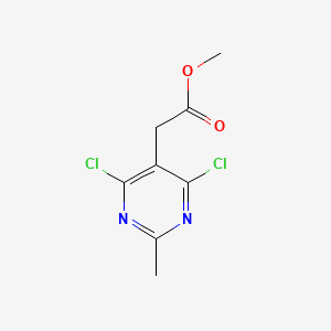 molecular formula C8H8Cl2N2O2 B3102680 Methyl 2-(4,6-dichloro-2-methylpyrimidin-5-yl)acetate CAS No. 142228-52-2