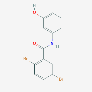 molecular formula C13H9Br2NO2 B310308 2,5-dibromo-N-(3-hydroxyphenyl)benzamide 