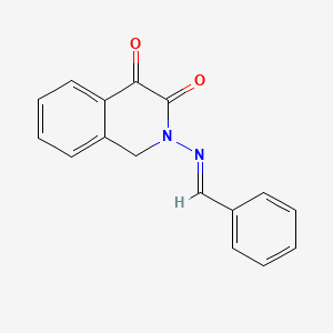 molecular formula C16H12N2O2 B3103168 (E)-2-(Benzylideneamino)-1,2-dihydroisoquinoline-3,4-dione CAS No. 1432075-70-1