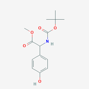 molecular formula C14H19NO5 B3103184 Methyl 2-(Boc-amino)-2-(4-hydroxyphenyl)acetate CAS No. 143323-49-3