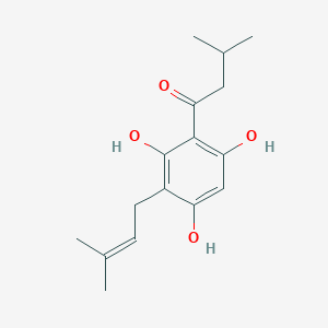 molecular formula C16H22O4 B031032 3-Methyl-1-[2,4,6-trihydroxy-3-(3-methylbut-2-en-1-yl)phenyl]butan-1-one CAS No. 54614-64-1