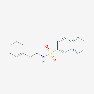 molecular formula C18H21NO2S B310322 N-[2-(cyclohex-1-en-1-yl)ethyl]naphthalene-2-sulfonamide 