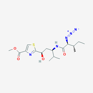 molecular formula C17H27N5O4S B031034 2-[(1R,3R)-1-Hydroxy-3-[[(2S,3S)-2-azido-3-methylpentanoyl]amino]-4-methylpentyl]thiazole-4-carboxylic acid methyl ester CAS No. 921927-93-7