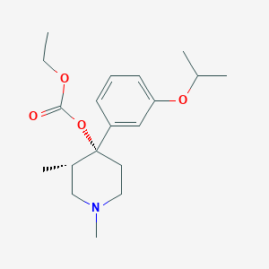 molecular formula C19H29NO4 B3103416 Carbonic acid, (3S,4R)-1,3-diMethyl-4-[3-(1-Methylethoxy)phenyl]-4-piperidinyl ethyl ester (9CI) CAS No. 143957-08-8