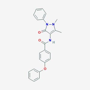 molecular formula C24H21N3O3 B310344 N-(1,5-dimethyl-3-oxo-2-phenyl-2,3-dihydro-1H-pyrazol-4-yl)-4-phenoxybenzamide 