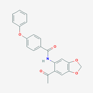 molecular formula C22H17NO5 B310359 N-(6-acetyl-1,3-benzodioxol-5-yl)-4-phenoxybenzamide 